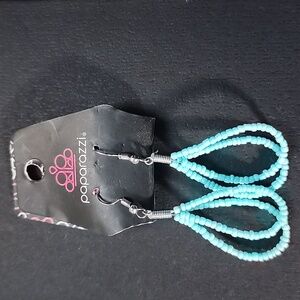 Paparazzi aqua beaded earrings